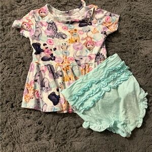 Birdie Bean Animal Print Baby Outfit